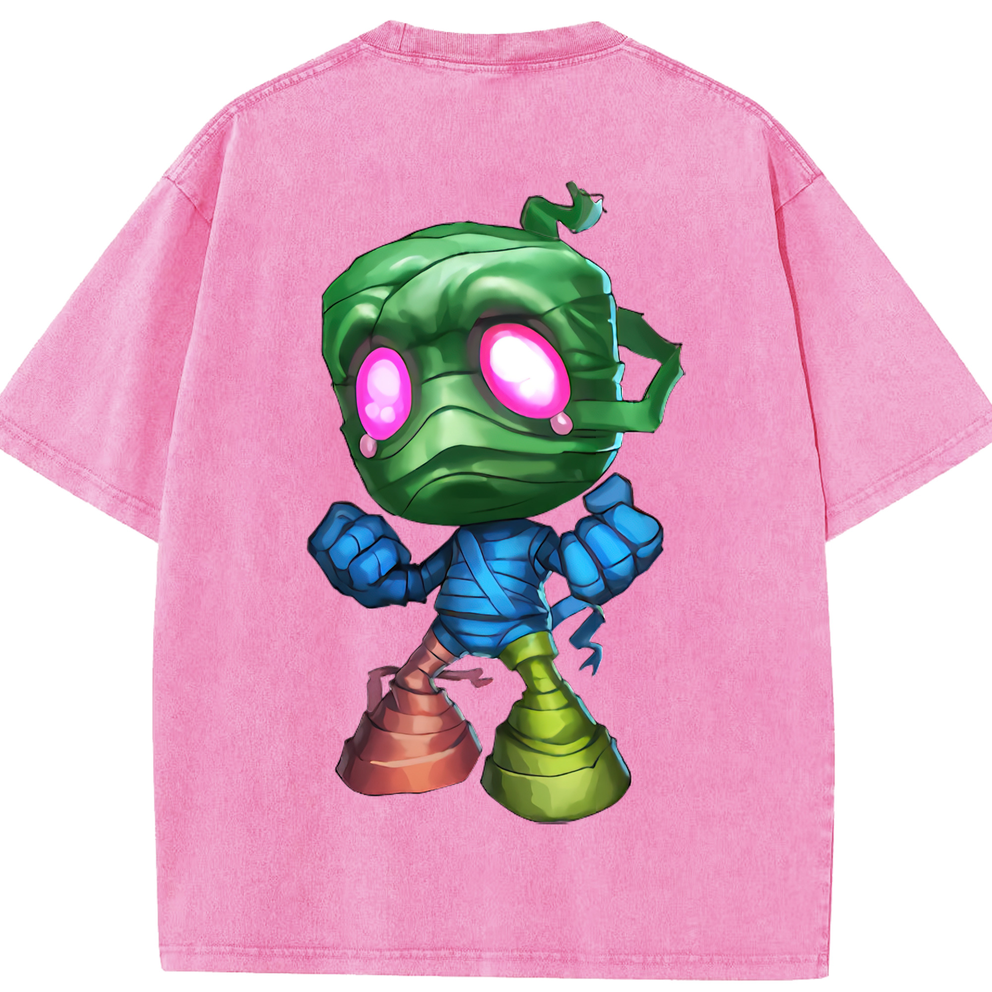 リーグ・オブ・レジェンド League of Legends LOL 綿100% ヴィンテージ風 半袖Tシャツ（背面プリント）